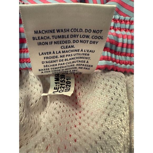 Vineyard Vines men’s pink & gray striped swim trunks w/pockets size XL. #14-1136 - Picture 8 of 8
